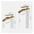 thumbnail image 7 of Basin Faucets Waterfall Bathroom Faucet Single handle Basin Mixer Tap Bath White Gold Faucet Brass Sink Water Crane Silver, 7 of 7