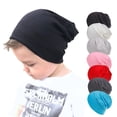 thumbnail image 1 of Solid Children Knitted Hat Newborn Baby Winter Cotton Warm Cap Spring Autumn Toddler Beanie Boy Girl Hat 0-3 Years OldDark GreyOne Size He Qiyong unisex, 1 of 1