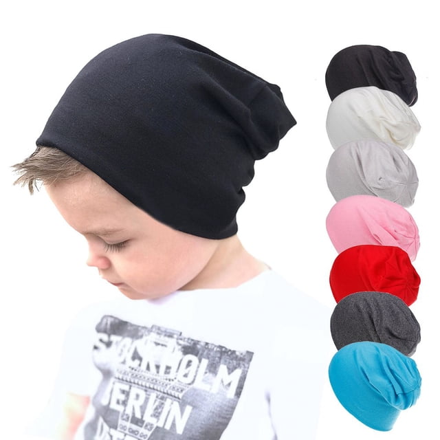 Solid Children Knitted Hat Newborn Baby Winter Cotton Warm Cap Spring Autumn Toddler Beanie Boy Girl Hat 0-3 Years OldDark GreyOne Size He Qiyong unisex