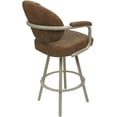 thumbnail image 2 of Swivel Metal Bar Stool 30" - M-70 WB - Pecan Brown Vinyl - Beige, 2 of 4