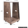 thumbnail image 3 of Sound Town DIY Slanted 16U Studio Rack, Plywood, Weathered Gray, Rubber Feet, Casters (SDRK-16TB), 3 of 6