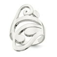 thumbnail image 1 of Solid 925 Sterling Silver Scroll Ring (4mm) - Size 7, 1 of 2