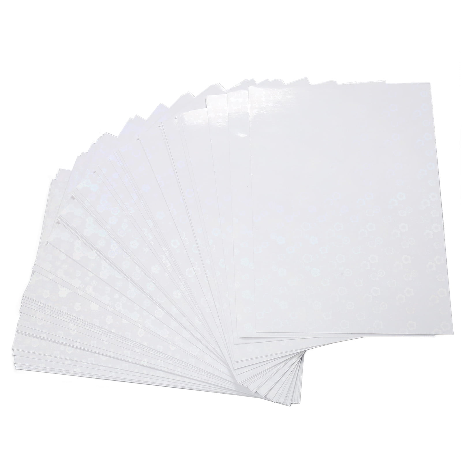 FTXanty Lot De 24 Feuilles A4 Holographiques – Vinyle Transparent Autocollant Flash Multicolore Pour Scrapbooking, DIY Et Noël