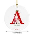 thumbnail image 2 of HALJEN Christmas decoration Christmas Pendant Decoration Christmas Tree Car Round Acrylic Pendant Santa 26 Letter Decorations Christmas Party Decorations 1PC, 2 of 4