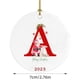 thumbnail image 4 of Adorno Navideño Para Colgar Árbol De Navidad Para Coche Adorno Redondo De Acrílico Papá Noel 26 Letras Decoraciones Decoraciones Para Fiestas Navideñas 1 Unidad, 4 of 5