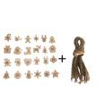 thumbnail image 1 of 1-24 siffror Nedräkning jul adventskalender trähänge C, 1 of 1