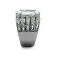 thumbnail image 4 of Women's Stainless Steel 316 Marquise Cut Zirconia Wide Band Engagement Ring Size 9, 4 of 5