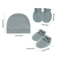 thumbnail image 4 of ROZYARD Newborns Protective Headwear Set Soft Gloves Booties Scratches Proof Design, 4 of 20