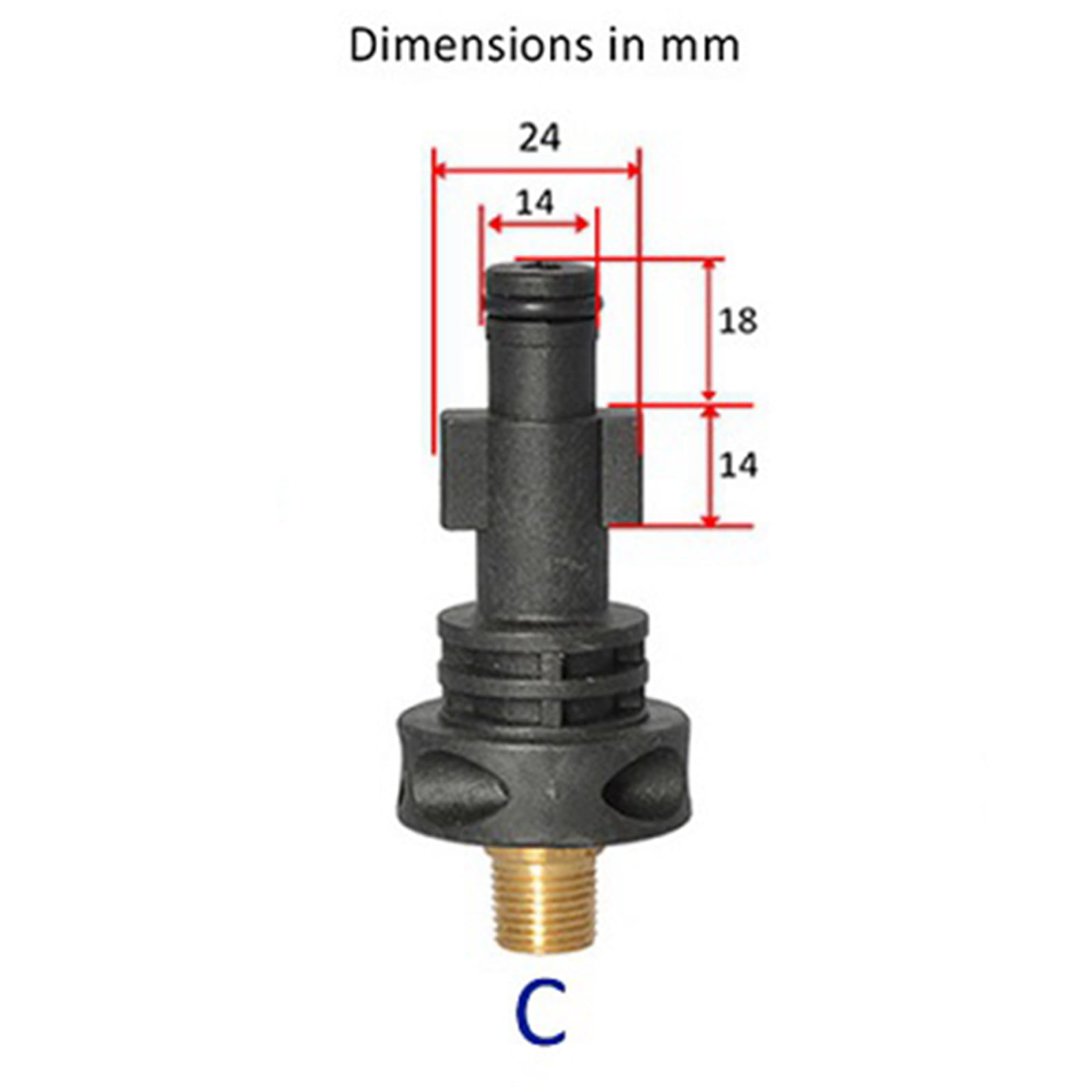 1/4" High Pressure Washer Adapter Fitting Copper Foam Nozzle Accessories E 
