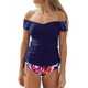 thumbnail image 1 of Shakini Women 's Showroom Tankini Suit Tummy Control Two Pieces Swimwear Pull Rope Swimwear Azul XL Azul XL Xishao ropa, 1 of 2