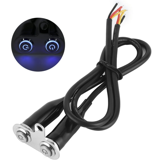 LED Motorcycle Switch ON-Off Headlight Fog Light Handlebar Waterproof Switches Button 12V Stainless Steel Motorcycle Handlebar Switch