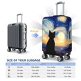 thumbnail image 3 of Cauagu Cat Under Starry Skies Print Travel Luggage Cover,Travel Dust-proof Suitcase Cover Softside Suitcase Protector for 18-32inch,Not Included Suitcase, 3 of 8