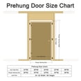 thumbnail image 2 of 24" x 80" (for 26 x 82 Rough Opening) Interior Shaker Door Slab Half Frosted Glass Prehung Pantry Door with Quick Assemble Jamb / DOOR SEAL STRIP, 2 of 8