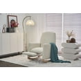 thumbnail image 4 of Cotton Linen Fabric Nursery Rocking Chair With Adjustable Footrest, 4 of 18