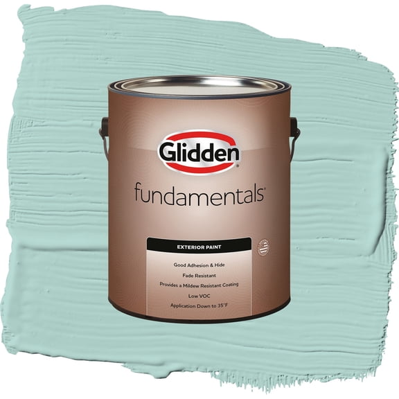 Glidden Fundamentals Cassiopeia / Green, Satin Exterior Paint, 1 Gallon
