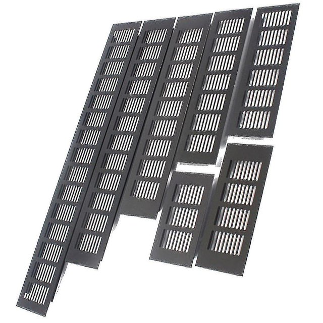Rejilla de ventilación Cubierta de ventilación rectangular para gabinete Zapatero Armario (80*500