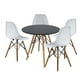 thumbnail image 5 of Set de Comedor Oslo 80 Mundo In Mesa Negra y 4 Sillas Eames Blanco Minimalista, 5 of 7
