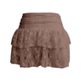 thumbnail image 5 of Lace Tiered Mini Skirt for Women Y2k Ruffled Pleated Half Low Rise Flowy Short Skirts Underskirt, 5 of 5