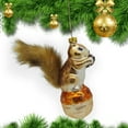 thumbnail image 3 of Squirrel and Nut Glass Christmas Ornament, 3 of 4