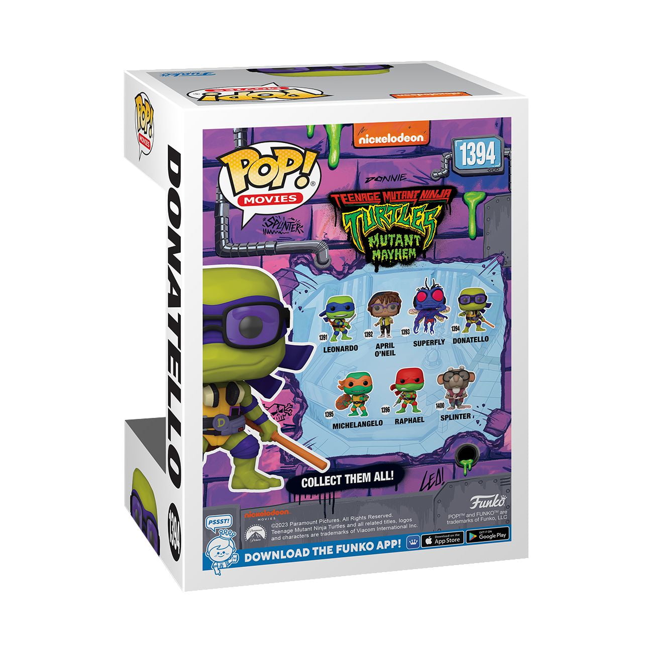 Funko POP Movies: Teenage Mutant Ninja Turtles: Mutant Mayhem - Donatello Figurine En Vinyle