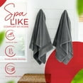 thumbnail image 6 of RIVERSIDE Cotton Bath Towels 24 x 48 Set of 4 with 450 GSM Soft Absorbent and Lightweight for Bathroom Spa - Gray, 6 of 8