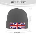 thumbnail image 4 of British Flag Britain English England Winter Beanie Hats for Men Women Warm Cozy Knitted Cuffed Skull Cap Deep Heather, 4 of 6