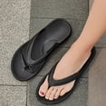 thumbnail image 3 of 2DXuixsh Men's Summer Flip Flops Outdoor Sandals Lightweight Soft Soles Arch Support Beach Slides Lace Up Adjustable EVA Non Slip, 3 of 5