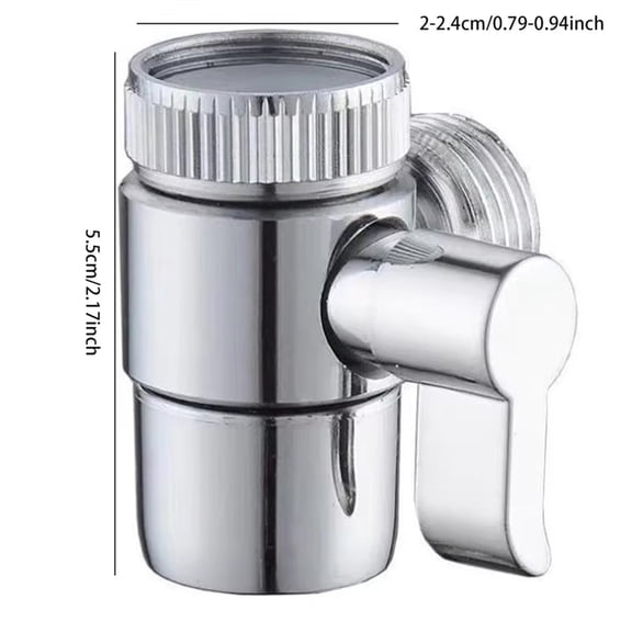 Water Tap Connector Splitter, Faucet Diverter Valve for Kitchen and Bathroom Sinks, Fits Standard Faucets for Bidet and Handheld Shower Attachments