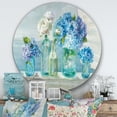 thumbnail image 3 of Designart 'bouquets de Fleurs Côtières' Art Mural Rond en Métal Style Ferme, 3 of 3