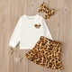 thumbnail image 2 of Vestido Para Niñas, Ropa Para Niñas Pequeñas, Camiseta Con Estampado De Leopardo Para Niños Pequeños, Vestido De Princesa, Diadema, Trajes Blancos Odeerbi  LM103-3000, 2 of 9