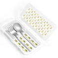 thumbnail image 4 of Cauagu Avocado Playing Music Print 3-Pieces Toddler Cutlery Set , Kids Silverware Set with Spoons Forks & Knife Stainless Steel Utensils for Kids Dishwasher Safe, 4 of 8