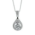 thumbnail image 3 of Moissanite Pendant Necklace 1ct Round Cut D Color VVS1 Diamond Necklace for Women 925 Sterling Silver Necklace for Women with Certificate, 3 of 9