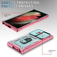 thumbnail image 6 of Military Grade Drop Impact for Samsung Galaxy S24 Ultra Camera Lens Slide Protection Case 360 Metal Rotating Ring Kickstand Holder Armor Shockproof Case For Samsung Galaxy S24 Ultra,
Mint+Pink, 6 of 9