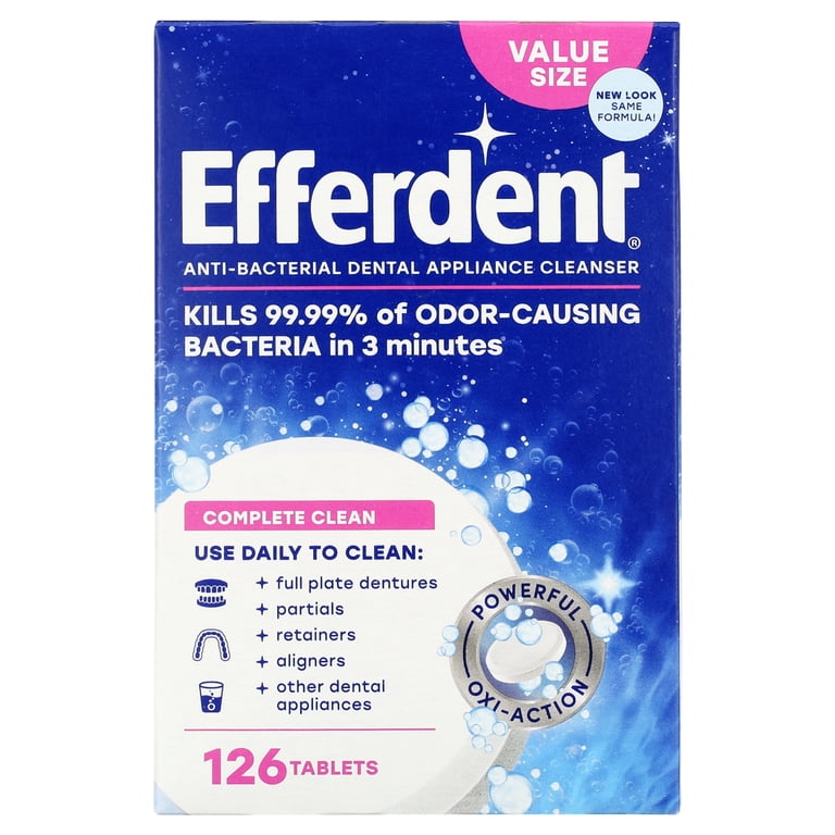 Efferdent Denture Cleaner Tablets, Mint, 252 Count photo 3