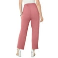 thumbnail image 2 of Roaman's Women's Plus Size Soft Knit Straight-Leg Capri Pant, 2 of 3