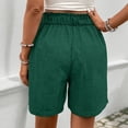 thumbnail image 7 of Staron Women's Casual High Waist Elastic Waist Cropped Trousers Straight Leg A-Line Linen Pants with Pockets, Mint Green L, 7 of 7
