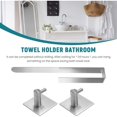 thumbnail image 5 of Toallero sin taladrar - Autoadhesivo 37 cm - Accesorios de baño - Práctico toallero + 2 ganchos para toallas, 5 of 5