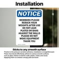 thumbnail image 3 of (2 Pack) Members Please Rerack Your Weights OSHA Notice Sign 10 Inch X 14 Inch Vinyl Label Decal Sticker Weather Resistant, UV Protected for Workplace, Business, and Construction Site,, 3 of 7