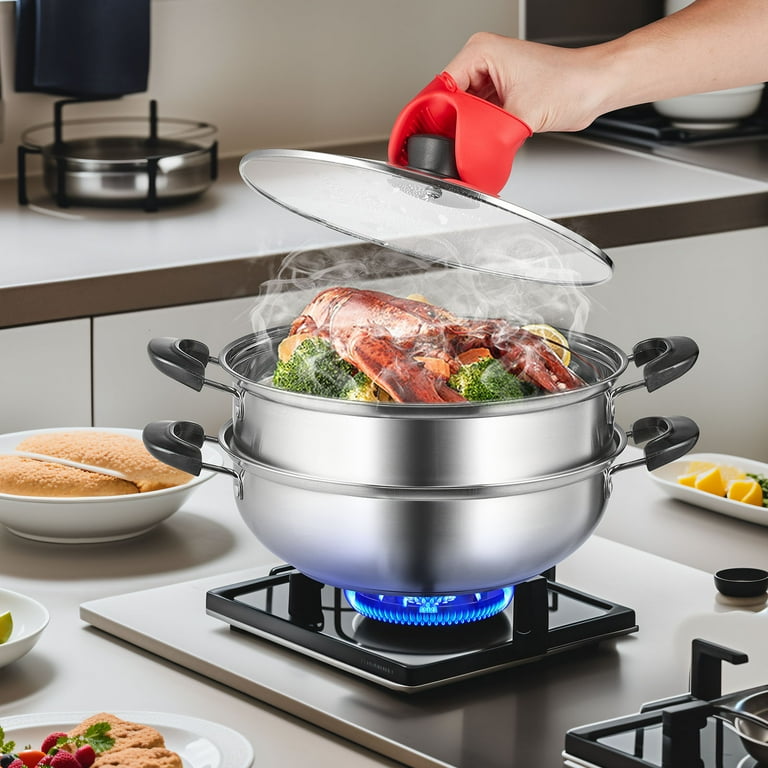 おすすめUsed Stainless Steel Square Steamer 2steps 470 x 470x 380