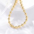 thumbnail image 3 of 10pcs Long-Lasting Plated Brass Round Bead Slider Beacelets for Women Men Cadmium Free & Lead Free Real 18K golden Plated 10-5/8 inch(27cm) Bead: 3mm, 3 of 4