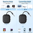thumbnail image 1 of Bluetooth 5.3 Transceiver -Adaptive High-Definition Low Latency Wireless Audio Adapter for Airplanes/TV/Car, 1 of 5