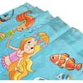 thumbnail image 3 of Mermaids Undersea Bath Shower Curtain Liners - 72x72in - 100% Polyester - Waterproof with C-Shaped Curtain Hook Modern Bathroom Decoration 1 Panel, 3 of 5