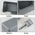 thumbnail image 5 of Hespama Plastic High Side Cat Litter Boxes with Scoopers, 2 Pack Large Gray Open Top Litter Trays, 5 of 7