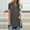 Gray, variant on Giftesty Women Fashion Plus Size Print V Neck Short Sleeved Long T-shirt Blouse