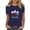 Navy(Style 39), variant on Spring Summer Cotton Tops for Women, Ladies Short Sleeve Round Neck Casual Independence Day Printed T-Shirt