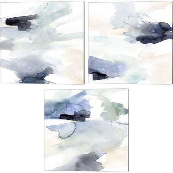 Great Art Now Kai by Victoria Barnes 3 Piece Canvas Art Set Each 14"W x 14"H