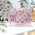 thumbnail image 2 of 40 piezas de bolas de Navidad con forma de copo de nieve rojo, dorado y rosa, para colgar en el árbol de Navidad, adornos para fiestas de bodas y Navidad, 2 of 5