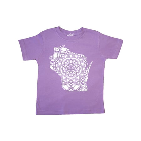 

Inktastic Wisconsin Silhouette Mandala Gift Toddler Boy or Toddler Girl T-Shirt