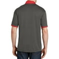 thumbnail image 2 of Mafoose Men's Heather Contender Contrast Polo Graphite Heather/ True Red 4X-Large, 2 of 5