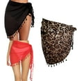 thumbnail image 2 of lanema Lightweight Beach Cover Up Multifunction Headscarf Butt Wrap Skirt with Fringes Detail for Summer Getaways, 2 of 13